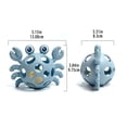 thumbnail image 2 of 2-in-1 Crab Silicone Teether Rattle – Soothing Teething Toy with Gentle Rattle for Infants 3+ Months, 2 of 10