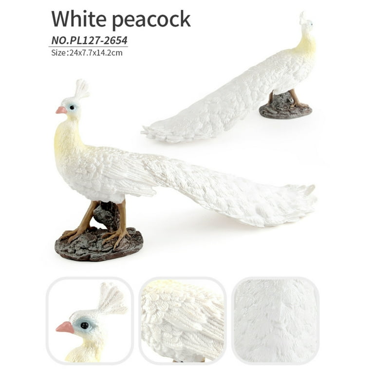 Realistic Peacock Pvc Desktop Ornaments Portable And Lightweight Peacock  Ornaments For Living Room Desktop Decoration