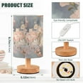 thumbnail image 3 of Peony Flowers Floral Bedside Table Lamp LED Warm Lights with USB Charging Port Retro Cylinder Desk Lamps, 3 of 7