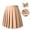 Beige-a, variant on Women's Pleated A-Line Mini Skirt with Bow Tie,Adjustable Waist Zipper High Waist Skirts,Trendy Lightweight School Uniform Skirt for Back to School,Black Women's XS-XXXL