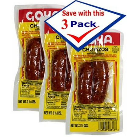 Chorizos Goya 3 1/2 oz.(2 Chorizos for Pack) Pack of