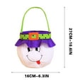 thumbnail image 2 of Wadada 1 Pack Halloween Candy Bags Plush Trick or Treat Bucket Pumpkin Tote for Kids Candy Treats Halloween Buckets Halloween Pumpkin Baskets Handbag for Kids Costume Party Favors Supplies(Halloween), 2 of 6
