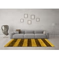 thumbnail image 3 of Ahgly Company Machine Washable Indoor Square Abstract Yellow Modern Area Rugs, 6' Square, 3 of 4