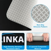 Non-Slip Workout Mat for Under Desk Ellipticals, Ellipse Leg Exerciser Machine Mat, Suitable for Electric Seated Foot Pedal Exerciser, Enhanced Stability & Floor Protection