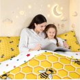 thumbnail image 4 of Erosebridal Lovely Bee Twin Comforter Sets,Geometric Honeycomb Bedding Set,Orange Yellow,Polkadot Reversible,2-Piece,1 Comforter and 1 Pillowcase, 4 of 7