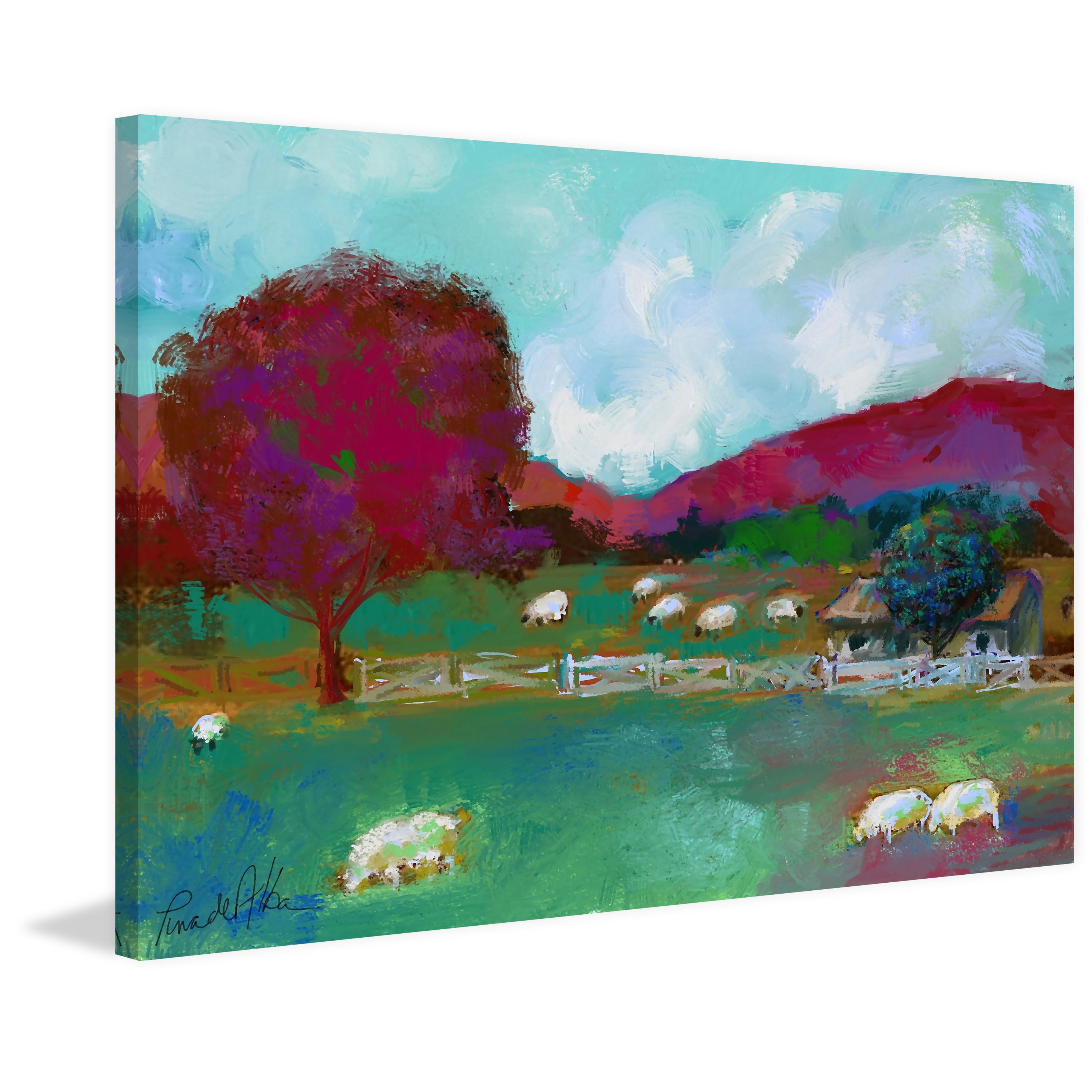 Marmont Hill "Kentish Farm" by Arthur Pina Painting Print on Wrapped Canvas