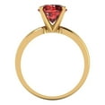 thumbnail image 4 of 2 ct Round Cut Natural Garnet Solitaire Engagement Ring for Women in 18K Yellow Gold, 4 of 5