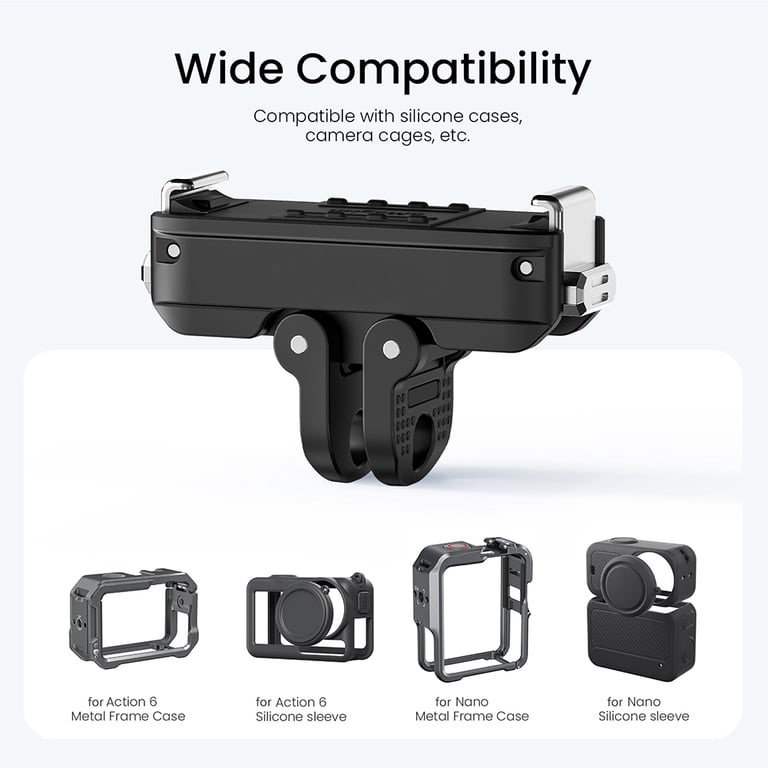 Adaptateur Magnétique Rechargeable Pour DJI Osmo-Nano – Métal, Compact, Noir