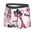 thumbnail image 2 of Balery Eiffel Tower and Butterflies Men's Boxer Briefs, Soft and Breathable Cotton Underwear with nylon Waistband-XX-Large, 2 of 9