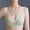 Green, variant on Comfortable Bra - Woman's Lace V-Neck Back Buckle Thin Style Ventilate Bra without Steel Rim Beige Xxl