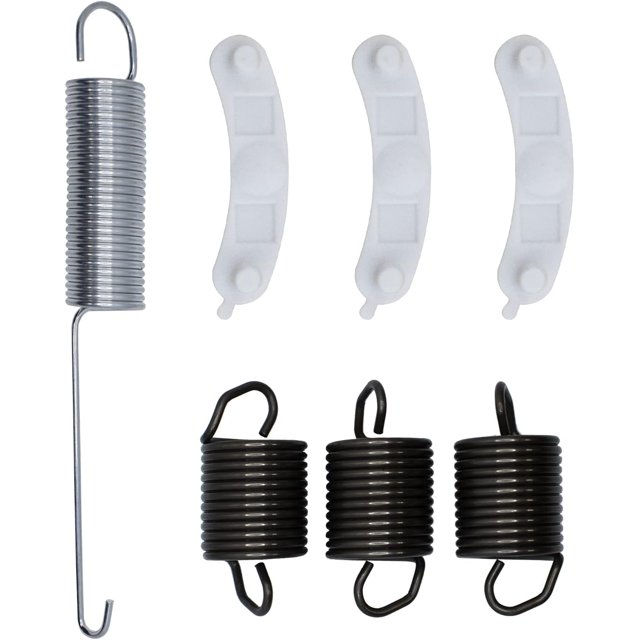 3 Pcs WP63907 Ressort de Suspension, 1 pcs W10250667 Ressort de Contrepoids, 3 Pcs 285744 Kit de Machine à Laver Compatible avec Kenmore Whirlpool Pièce de Rechange