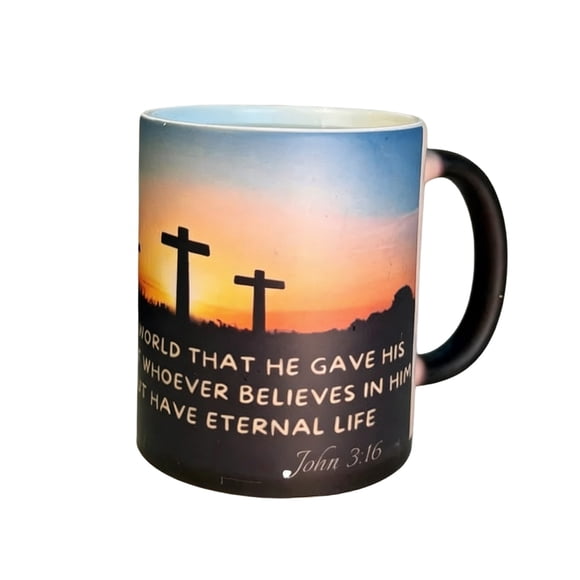 TIELUTT Verse Easter Themed Heat Sensitive Color Changing Mug/coffee Cup Anime Cups Clear Acrylic Drinking Glasses Set 1950's Juice Glasses Cups for Kitchen Fancy Tumbler Set