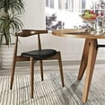 thumbnail image 4 of Hawthorne Collection Dining Side Chair in Dark Walnut and Black, 4 of 4