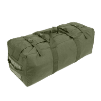 USGI Improved Sport Nylon Duffel Bag, Paint Stained/Dirt Marks, Made in USA, OD