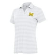 thumbnail image 2 of Women's Antigua White Michigan Wolverines Tunnel Polo, 2 of 3