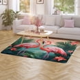 thumbnail image 3 of Flamingo Flower Tropical Carpet for Home Decoration Rugs for Bedroom Room Living Room Bathroom Entrance Door Non-slip Comfort Mat, 3 of 7