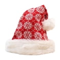 thumbnail image 2 of Gorro navideño de punto, divertido gorro navideño para decoración festiva de Año Nuevo. Copos de nieve rojos, 2 of 9