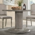 thumbnail image 3 of Ferran Wood Pedestal Dining Table Set in Reclaimed Gray, 3 of 9