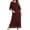 Burgundy, variant on Women's Long House Coat Full Zipper Robes Housecoat with Pockets Bath Robes Lightweight