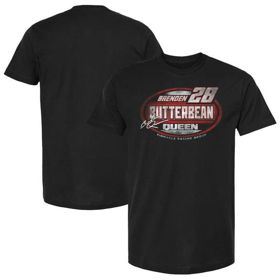 Men's Checkered Flag Sports Black Brenden Queen Name & Number T-Shirt