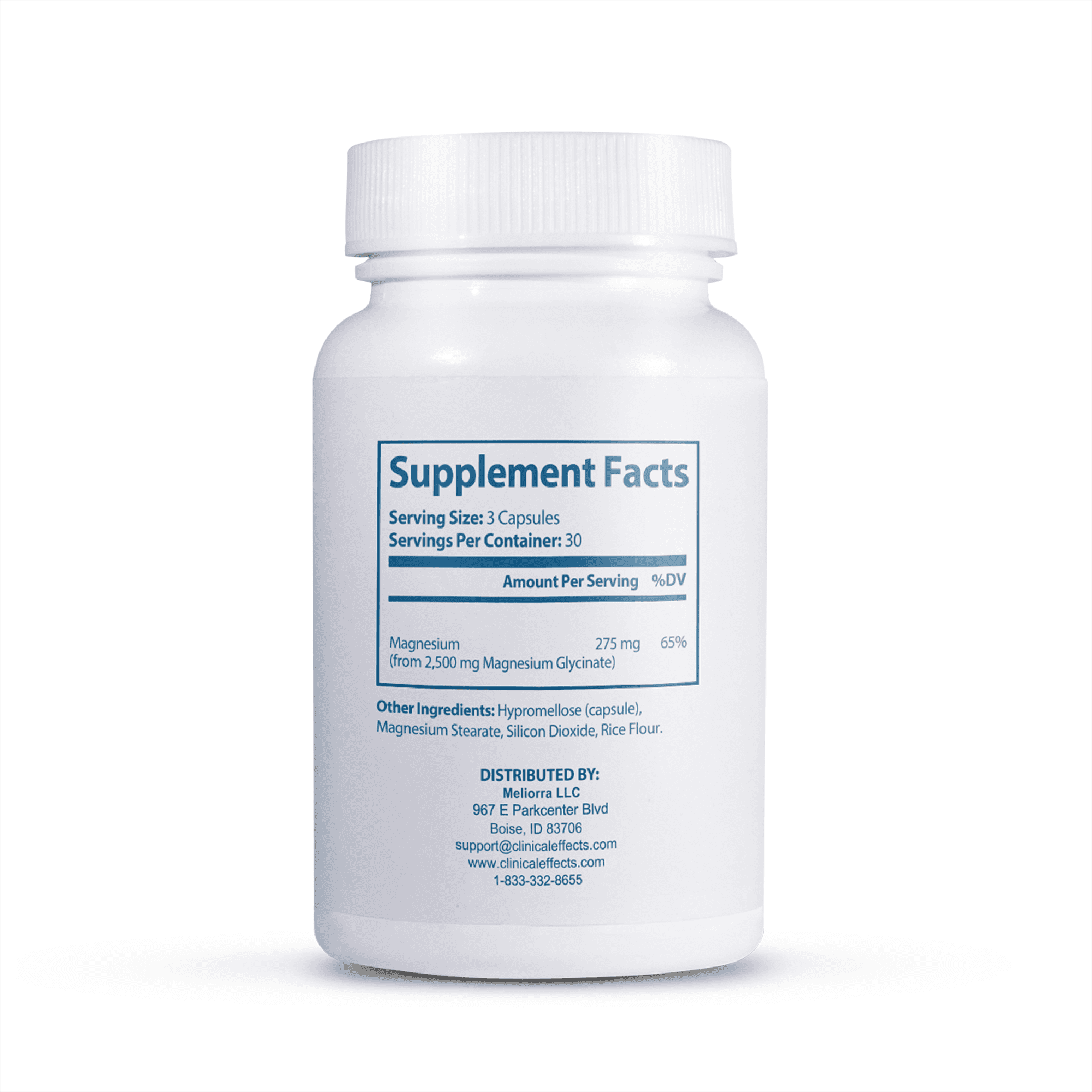 Clinical Effects Mag Relief Magnesium Supplement - 275mg Magnesium Glycinate Capsules - 90 Magnesium Capsules - Highly Absorbable Magnesium for Health Support - USA Made