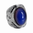 thumbnail image 4 of Anillo retro de plata con grabado de águila vívida que cambia de humor, 4 of 9