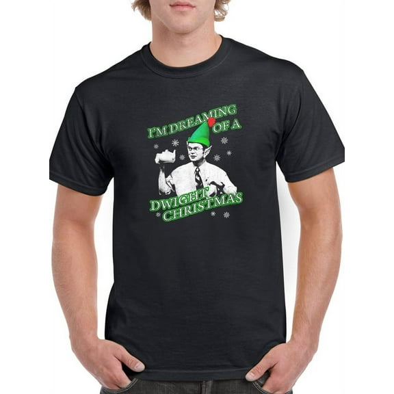 Dreaming Of A Dwight Christmas! T-Shirt Men The Office, Male Large