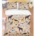 thumbnail image 1 of 3D Color Animales Perros Funda de edredón Set Ropa de cama Set Fundas de almohada 31, 1 of 2