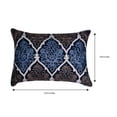 thumbnail image 5 of Throw Pillow Covers - Set of 4 Embroidered Decorative Cushion Case for Home Decor Sofa Couch Chair Bed Patio Living Room Bedroom Car Office Study - Blue Brown, 14x20 Inches, 5 of 9