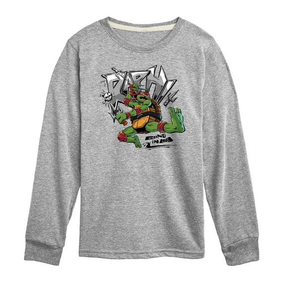 Teenage Mutant Ninja Turtles: Mutant Mayhem - Raphael Going In Loud - Toddler And Youth Long Sleeve Graphic T-Shirt