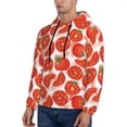 thumbnail image 3 of Wukai Tomatoes Print Men Hoodies Fleece Sweatshirts Long Sleeve Sweaters Pullover Fall Outfits Winter Clothes-XX-Large, 3 of 7