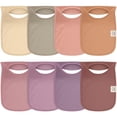 thumbnail image 1 of Baberos para bebés KeaBabies Hallo Baby Drool, paquete de 8, color malva, 1 of 9