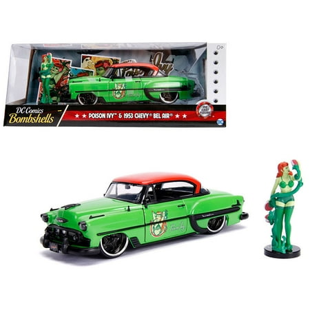 - 1953 Chevrolet Bel Air Green & Red Top w/ Poison Ivy Diecast Figure