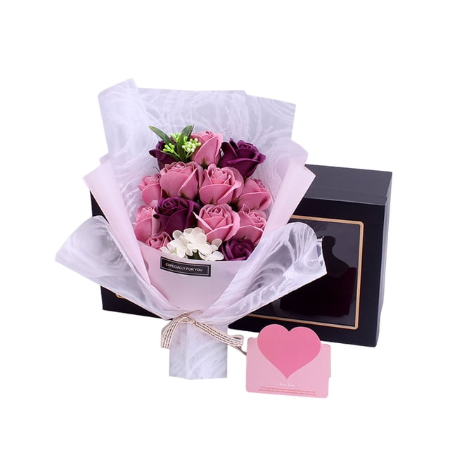 Bewildely Ramo De Cumpleaños Realista Profundo Afecto Y Gratitud A Sus Seres Queridos Ramo De Regalo Simulado Flores artificiales tipo+1