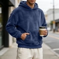 thumbnail image 6 of HOMADLES Men's Fleece Lined Hoodies for Men Winter Warm Long Sleeve Pullover Hoodie Loose Fit Casual Hoodies Sweatshirt Navy Size 3XL, 6 of 8