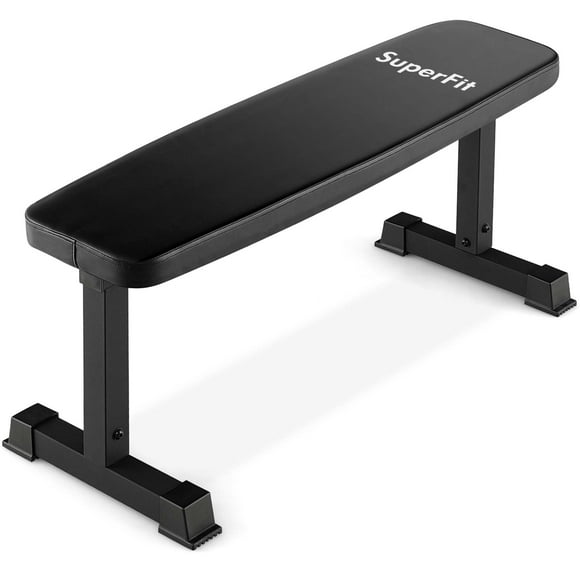 Superfit 660LBS Heavy Duty Flat Weight Bench for Multipurpose Full Body Strength Training