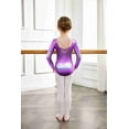 thumbnail image 6 of Arshiner Girls Ballet Leotards with Chiffon Dance Skirt Long Sleeve Crisscross Back Toddler Dance Outfit Combo, 6 of 7