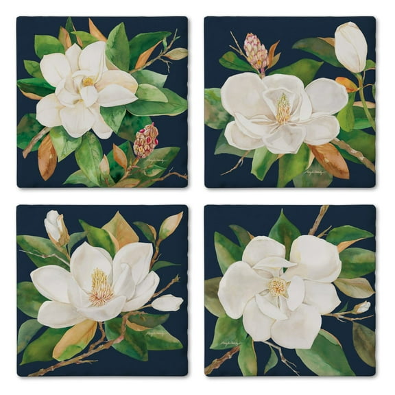 Thirstystone "Magnolia" 4-Pack Assorted Tumbled Tile Coasters