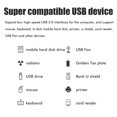 thumbnail image 3 of 4 Port USB 3.0 Hub Portable USB 3.0 Extension Splitter with Indicator Light Lead Adapter for Tablet Laptop Computer, 3 of 8