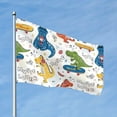 thumbnail image 2 of Kll Dinosaur Listening To Music Flag 4x6 Ft Parade Party Flag Outdoor Flag Decorative Flag Banner Flags Garden Flag Home House Flags, 2 of 7