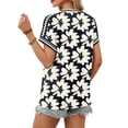 thumbnail image 4 of Camisetas WIHOLL, trajes de verano y primavera 2026 para mujer, estampado floral S, 4 of 4