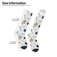 thumbnail image 5 of Daiia Sports Socks Cartoon Planets Printed Novelty Crew Socks for Men Women Knee High Socks Cotton Socks Soft & Breathable Support Unisex Socks, 5 of 9