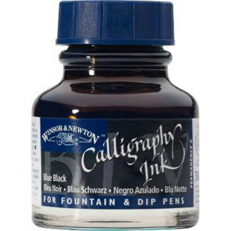 UPC: 0094376907230 | Winsor & Newton Calligraphy  Fountain  Dip  Technical Pen & Airbrush Ink  Blue Black