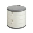 thumbnail image 1 of Jewelry Storage Box Plastic Necklace Container Dust-proof 360 Organizer Rotating Jewelry Degrees Rotating Jewelry Organizer, White, 1 of 1
