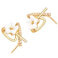 thumbnail image 5 of 1 par de tachuelas de orejas de flores joyas de joyería para niña para mujeres joyas para mujeres, 5 of 5