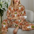 thumbnail image 6 of Picia Cow Skull Pattern Women’s Long-Sleeve Sleepwear Set - Soft 2-Piece Loungewear with Pockets, Comfy PJs for Relaxing Nights-XX-Large, 6 of 7