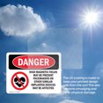 thumbnail image 6 of (2 Pack) High Magnetic Fields Pacemakers OSHA Danger Sign 5 Inch X 3.5 Inch Vinyl Label Decal Sticker Weather Resistant, UV Protected for Workplace, Business, and Construction Site,, 6 of 7