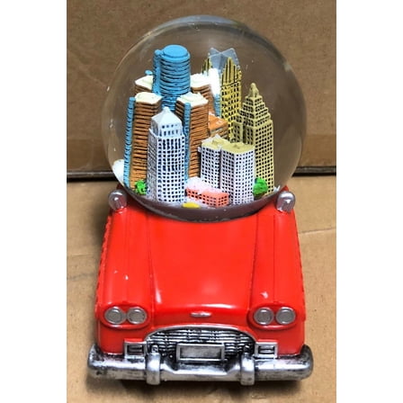 Detroit Michigan Car Landmark skyline water globe snow globe 3.5 inches