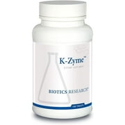 Biotics Research K Zym Potassium, 99 milligrams, Supports Cardiovascular Function, Electrolyte Balance, Nerve Transmission, Muscle Activity, Superoxide Dismutase, Catalase.100 Tablets