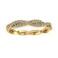 thumbnail image 2 of Natural 1/2Ct Round Cut Diamond Twist Anniversary Eternity Band Ring 18k Gold FG VS1, 2 of 3